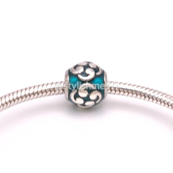 Authentic PANDORA Turquoise Comma Charm - Picture 4 of 9